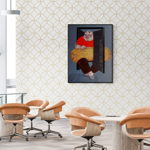 In-situ view of Mrinal Dey's 'Through The Dark' painting in a room