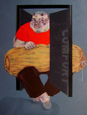 Figurative acrylic painting titled 'Through The Dark', 72x60 inches, by artist Mrinal Dey on Canvas