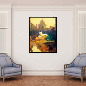 In-situ view of Bhuwan Silhare's 'Tiger Of Concrete Jungle' painting in a room