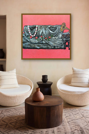 Time Of Life 4 (The Old Gramophone) by artist Gangu Naidu Pv displayed in a Curated gallery