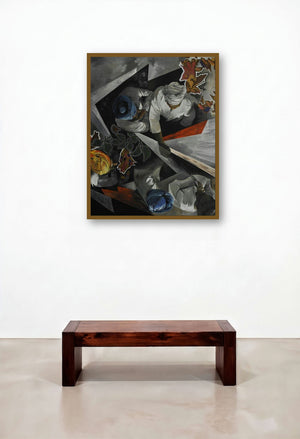 Top View 3 (Convergence of Labor) by artist Ajit Deswandikar displayed in a Transitional Penthouse
