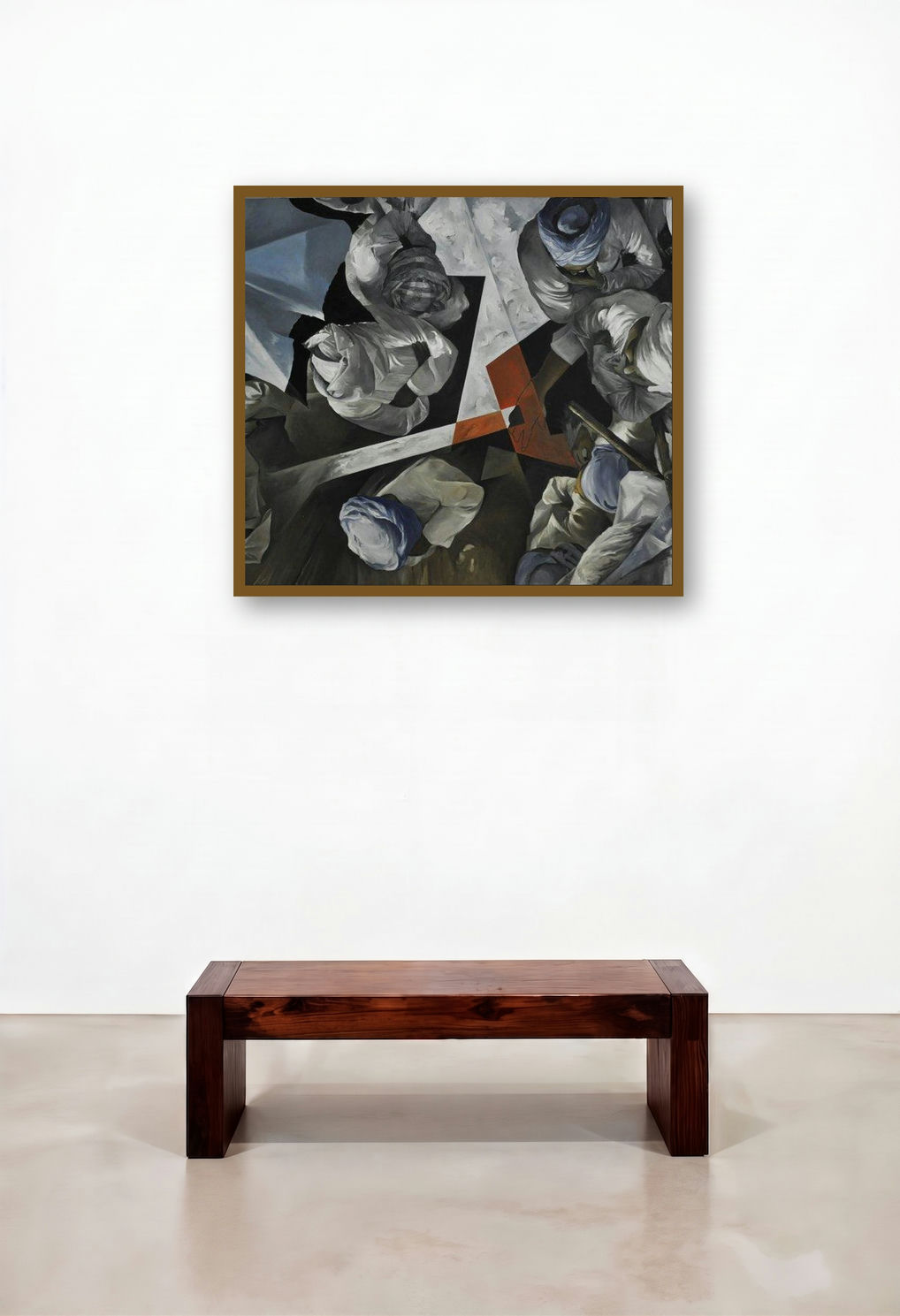 Top View Deal (Urban Assembly) by artist Ajit Deswandikar displayed in a Elegant Dining Room