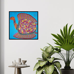 In-situ view of Preeti Das's 'Tortoise (The Resilient Wanderer)' painting in a room