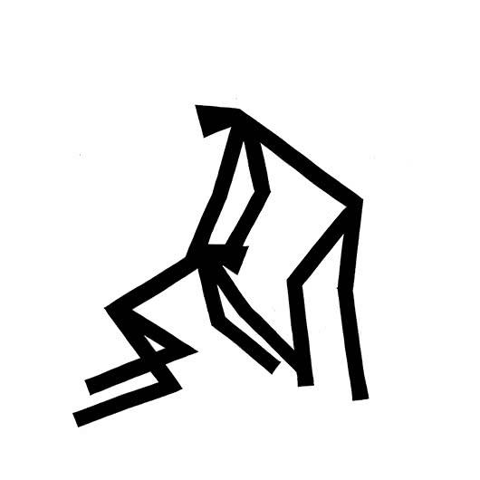 Figurative ink drawing titled 'Touchingfeet', 12x12 inches, by artist Ashok Hinge on board