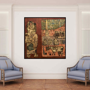 In-situ view of Sagar Kamble's 'Towards The Culture 3' painting in a room