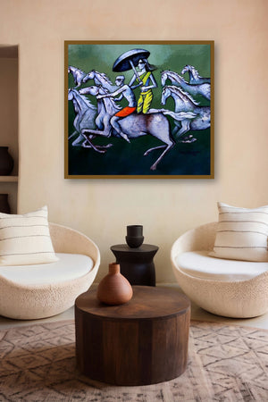 Towards The Destination (A Divine Journey) by artist Ranjith Raghupathy displayed in a Curated gallery