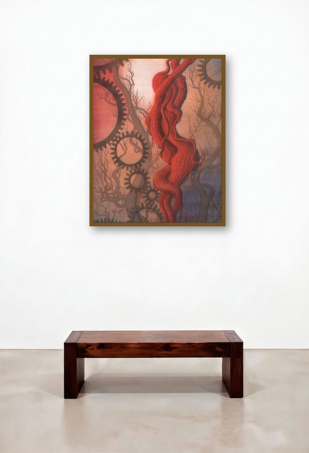 Towards The Light 2 (Time's Embrace) by artist Anil Kumar Vishwakarma displayed in a Elegant Penthouse