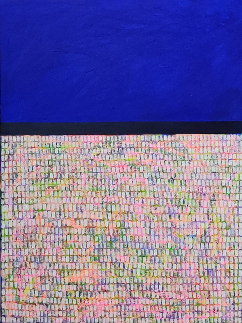 'Tranquil' abstract acrylic painting by artist Ketki Fadnis, 48x36 inch, on canvas