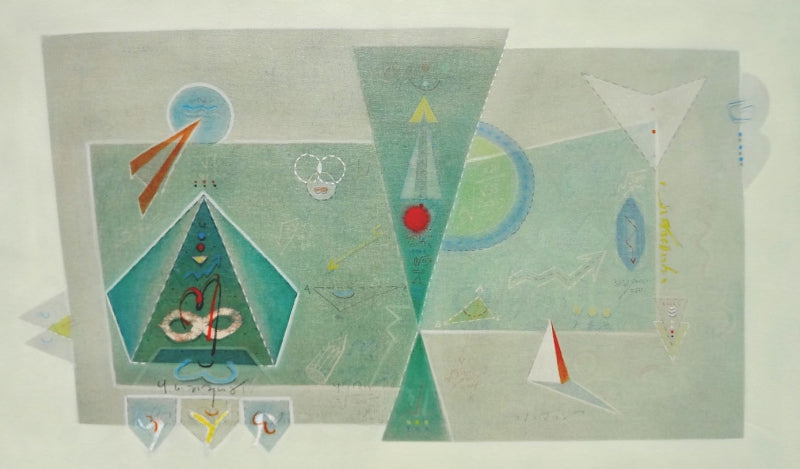 Transformation 1' contemporary acrylic painting by artist Mahesh Pal Gobra, 24x36 inch, on canvas