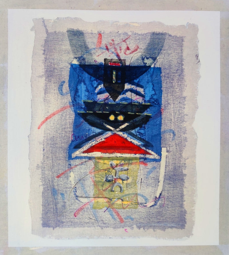 Transformation 24' contemporary acrylic painting by artist Mahesh Pal Gobra, 14x12 inch, on mount board