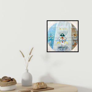 In-situ view of Mahesh Pal Gobra's 'Transformation 5 (The Journey Within)' painting in a room