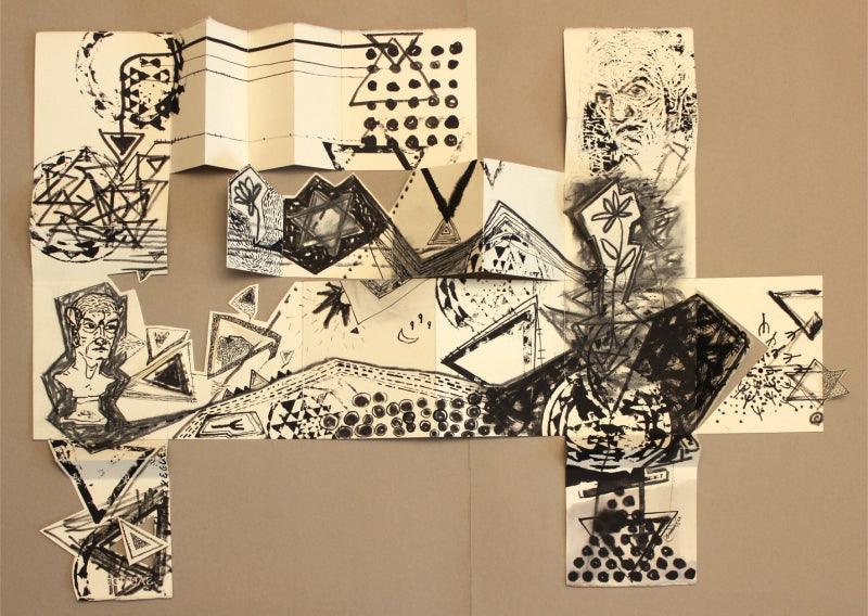 contemporary mixed media painting titled 'Transformation Into Self 2', 30x38 inches, by artist Abhishek Chourasia on Paper