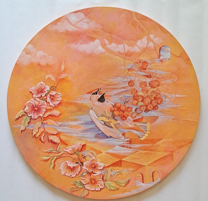 Transforming Life 10' animals acrylic painting by artist Sweta Chandra, 24x24 inch, on canvas