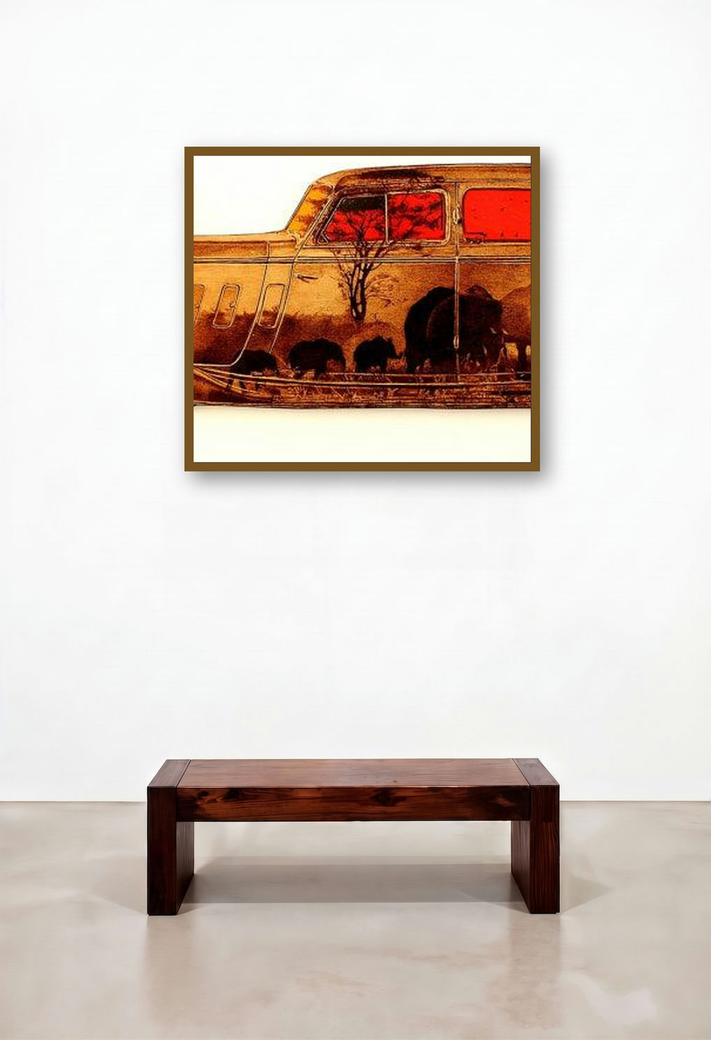Transhumance (A Journey Through Time) by artist Mehul Rathod displayed in a Industrial Hotel Lobby
