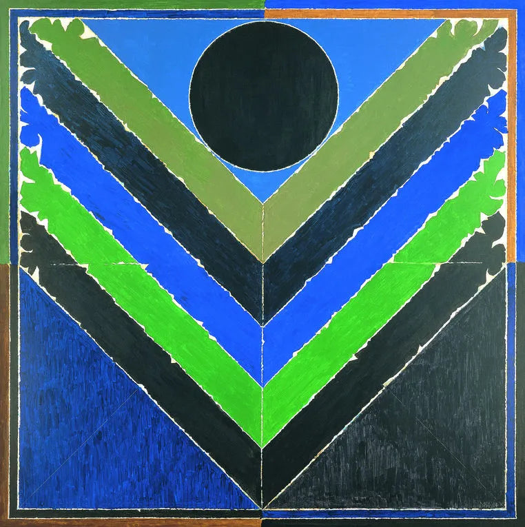 Abstract serigraphs painting titled 'Tree', 24x22 inch, by artist S H Raza on Paper