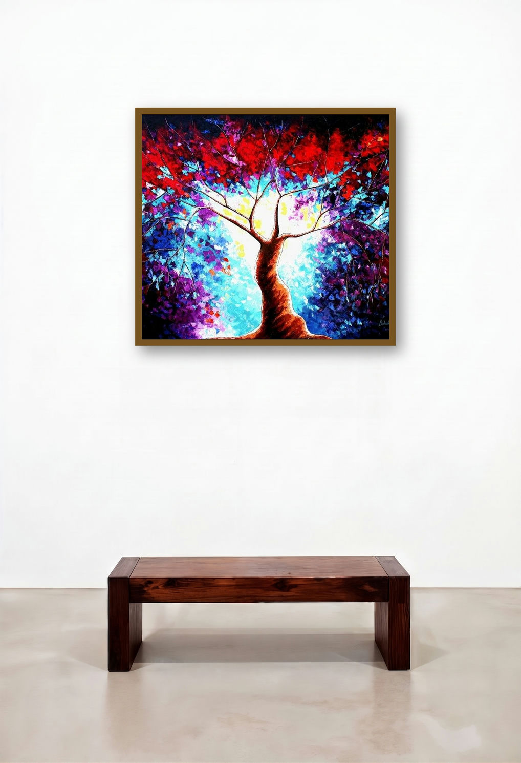 Tree Of Life 4 (Tree of Life) by artist Bahadur Singh displayed in a Traditional Hotel Lobby