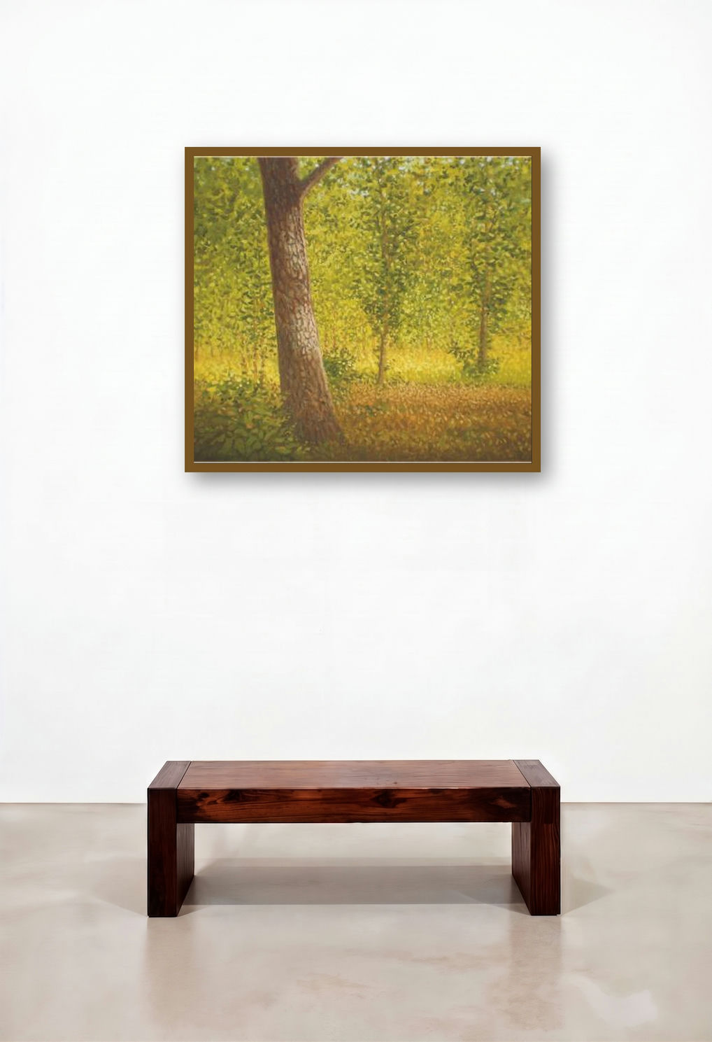 Tree Trunk Ii by artist Fareed Ahmed displayed in a Classic Reception Area
