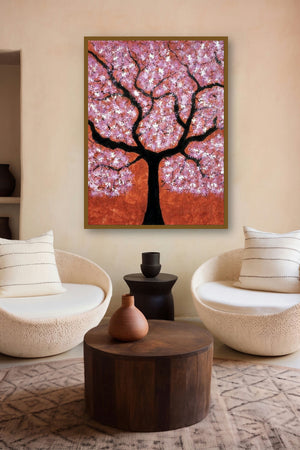 Treescape 2 (Ephemeral Blossoms) by artist Sumit Mehndiratta displayed in a Contemporary Exhibition gallery