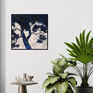 In-situ view of Bhaskar Rao's 'Treescape 64' painting in a room