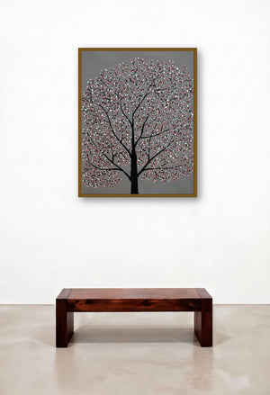 Treescape 8 (Winters Whisper) by artist Sumit Mehndiratta displayed in a Traditional Lounge