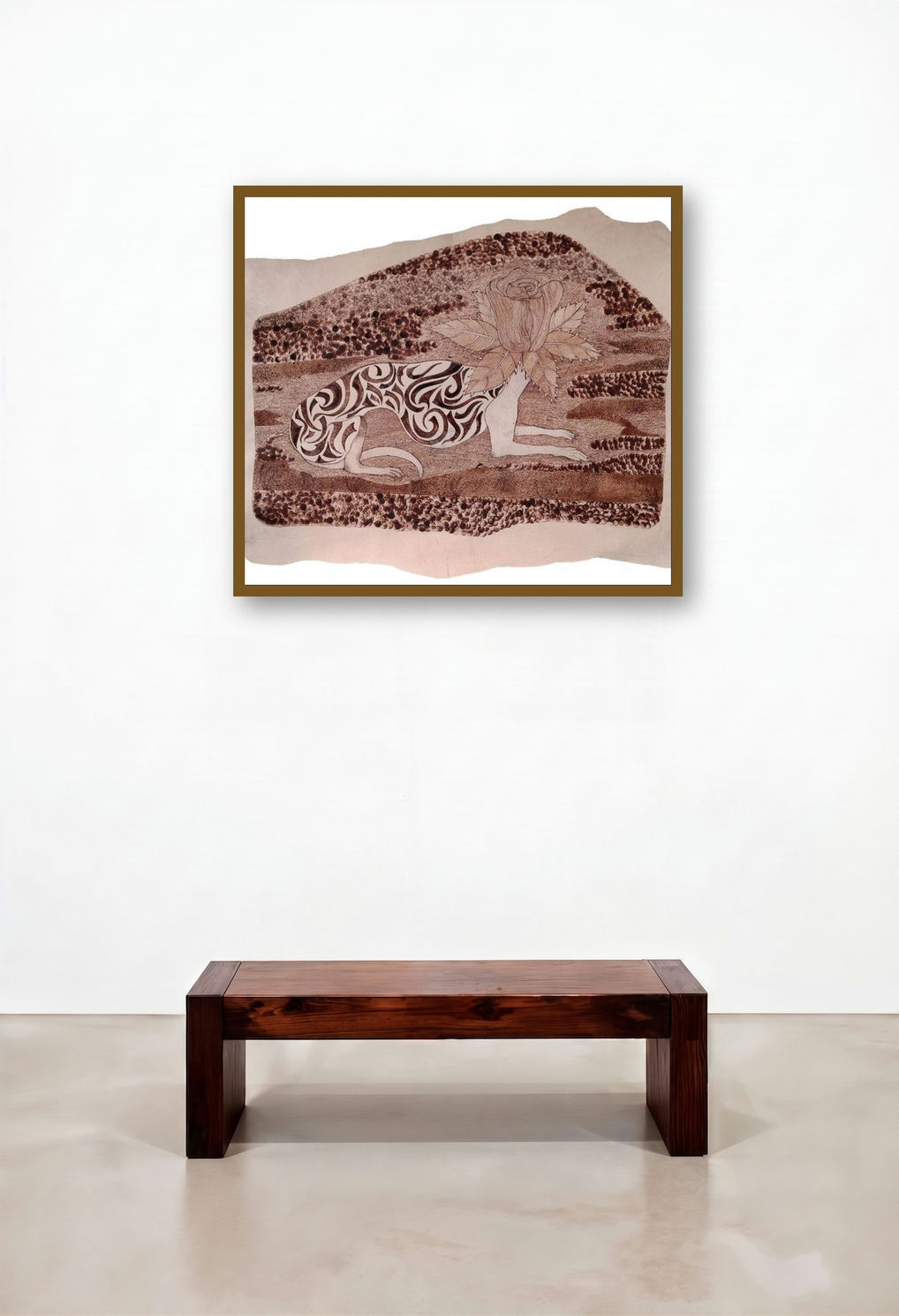 Tribal Mood (A Surreal Transformation) by artist Mandar Khadtar displayed in a Scandinavian Penthouse