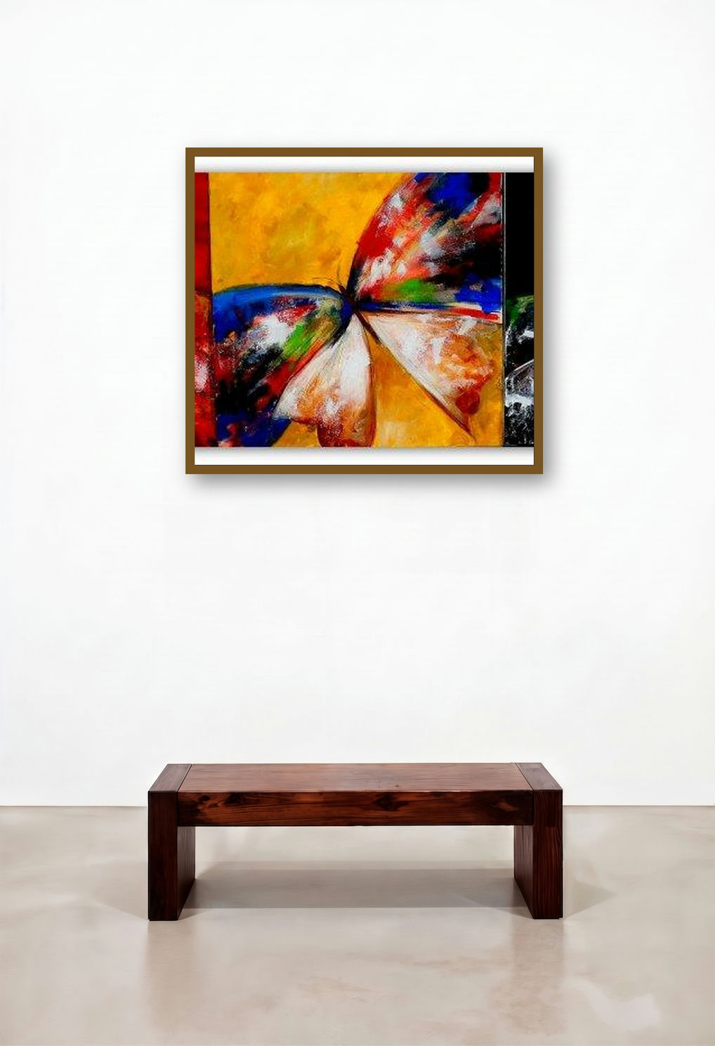 Trio Wings (Emergence) by artist Sharmi Dey displayed in a Elegant Foyer