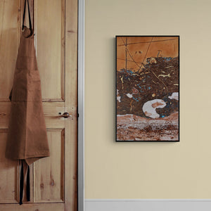 In-situ view of Murali Chinnasami's 'T’S A Kind Of Penetration' painting in a room