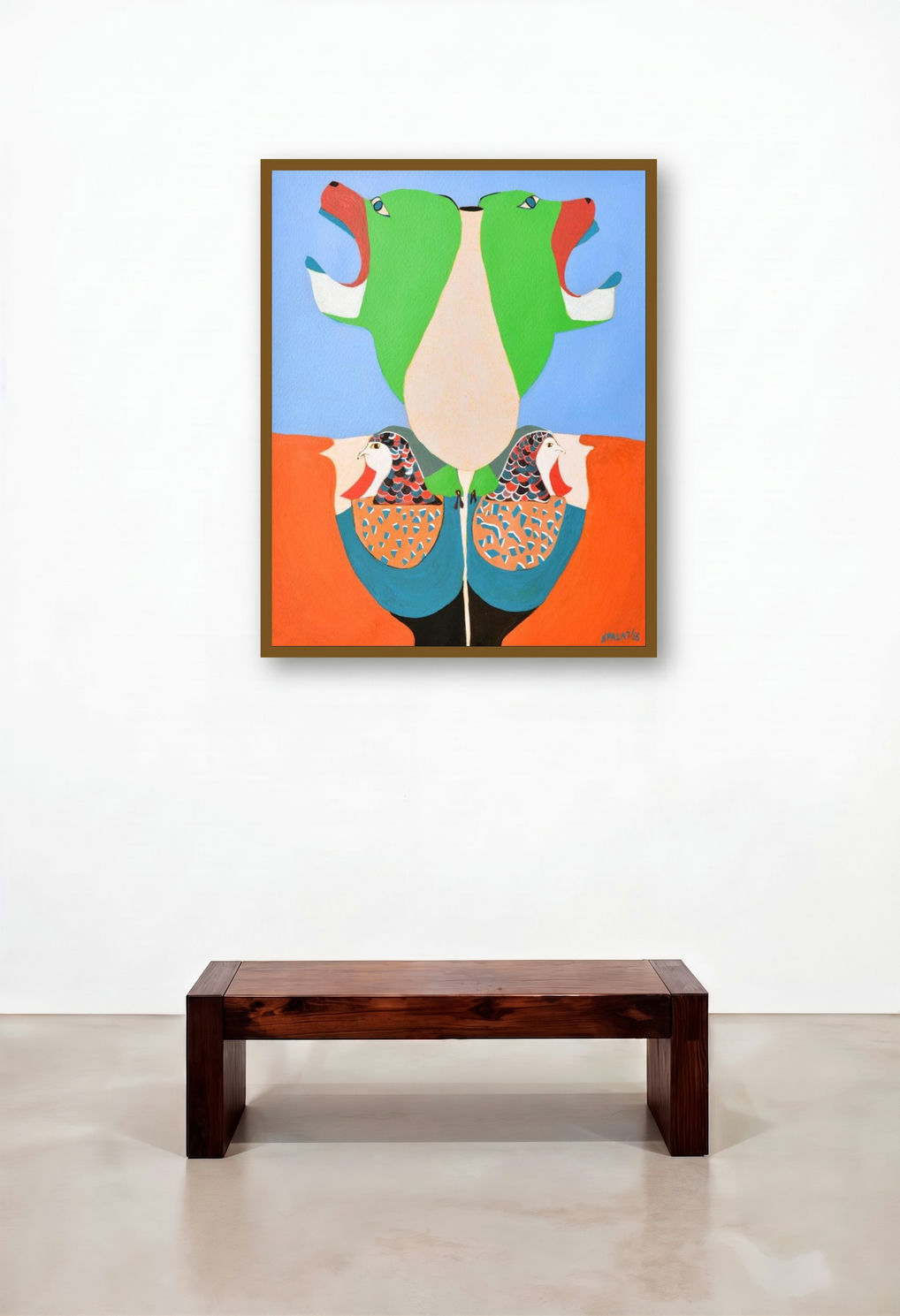 Twitterati! (The Beast Within) by artist Shantala Palat displayed in a Transitional Hallway