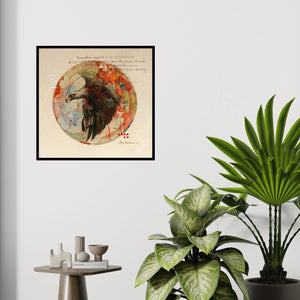 In-situ view of Amalesh Das's 'Under Surveillance 1 (Watching Over)' painting in a room