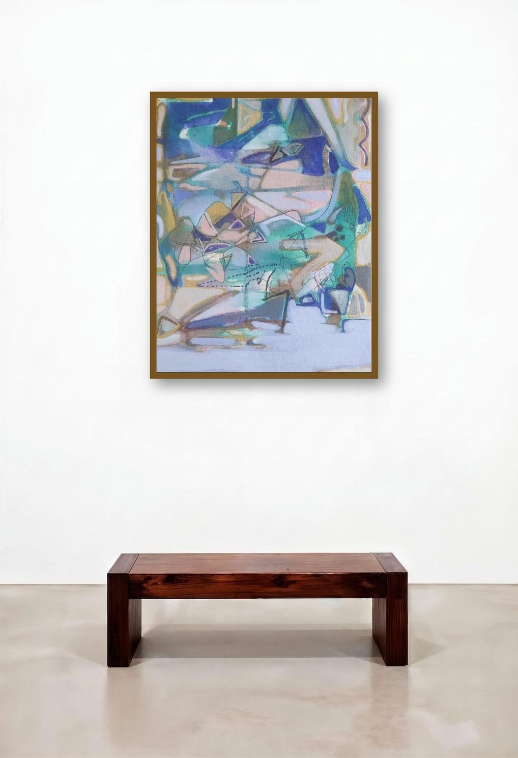 Unknown Layers 1 (Beneath the Surface) by artist Sameer Dixit displayed in a Transitional Reception Area