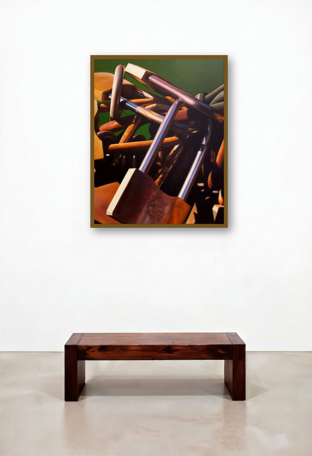 Unlock The Heaven (Tangled Destinies) by artist Abid Shaikh displayed in a Urban Loft Family Room