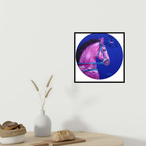 In-situ view of Sanket Sawant's 'Unstoppable 1 (Midnight Dream)' painting in a room