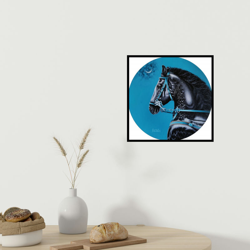 In-situ view of Sanket Sawant's 'Unstoppable 3 (Unstoppable)' painting in a room