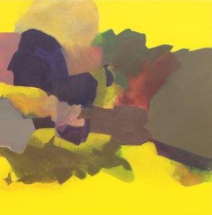 Untitled (Golden Hues) by Ravindra Parkhi, Original Mixed Media Abstract Painting on Canvas, X-Large Square Wall Art