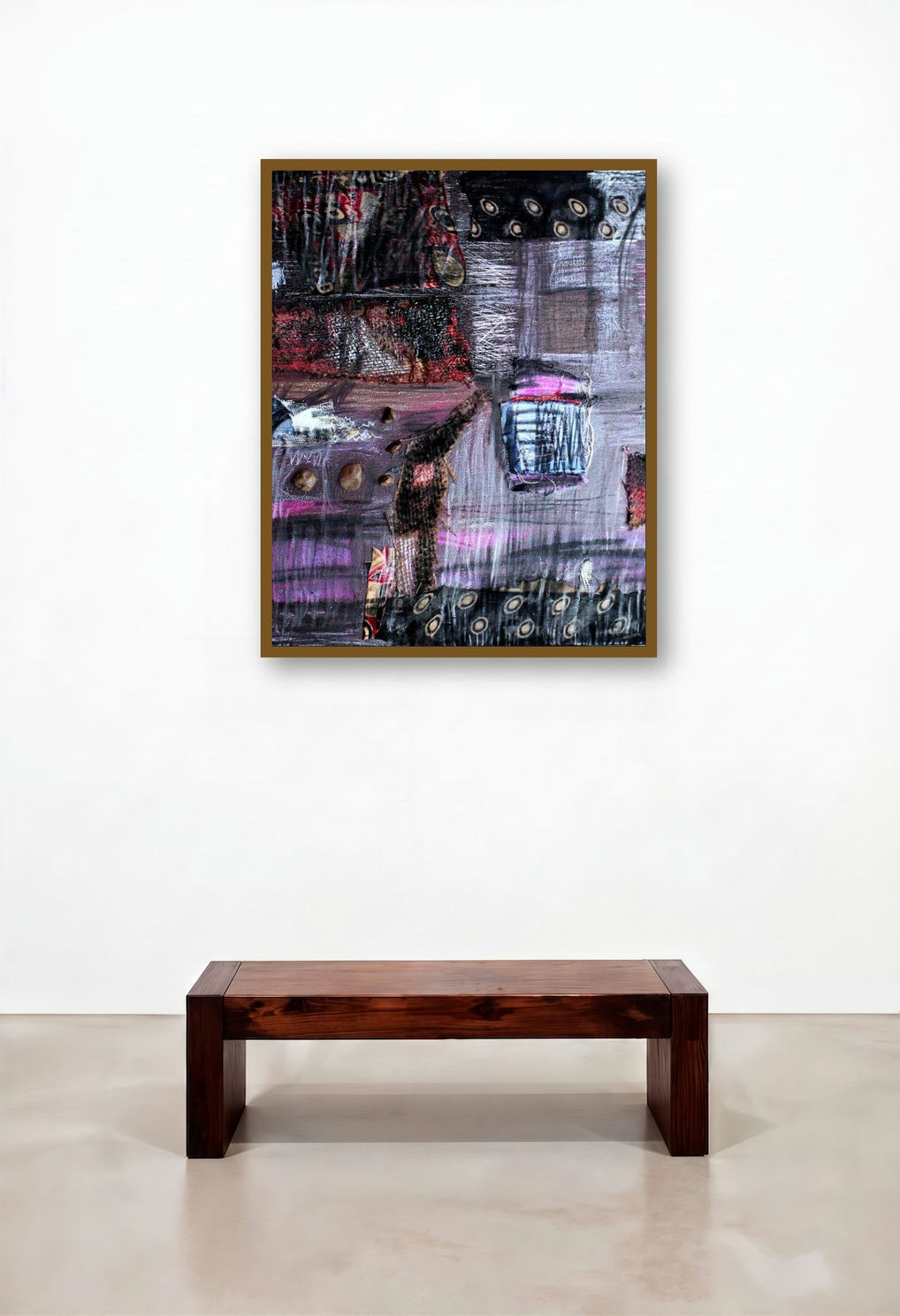 Untitle 1 (Urban Textures) by artist Vipin Singh displayed in a Minimalist Study