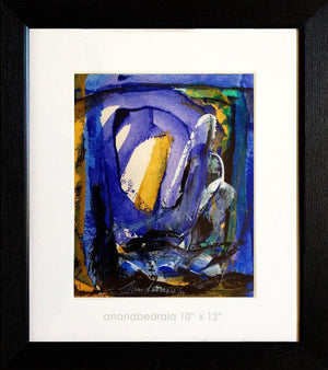 Untitle 28 (Inner World) by Anndbedrala Bangalore, Original Acrylic Abstract Painting on Acid Free Paper, X-Small Vertical Wall Art