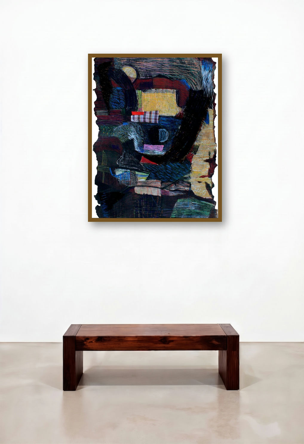 Untitle 3 (Pathways) by artist Vipin Singh displayed in a Classic Family Room