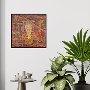 In-situ view of Amit Kshirsagar's 'Untitled 5 (Illuminated Depths)' painting in a room