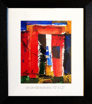 Untitle 5 (City Rhythms) by Anndbedrala Bangalore, Original Acrylic Abstract Painting on Acid Free Paper, X-Small Vertical Wall Art
