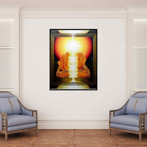 In-situ view of Shaheen Verma's 'Untitle' painting in a room