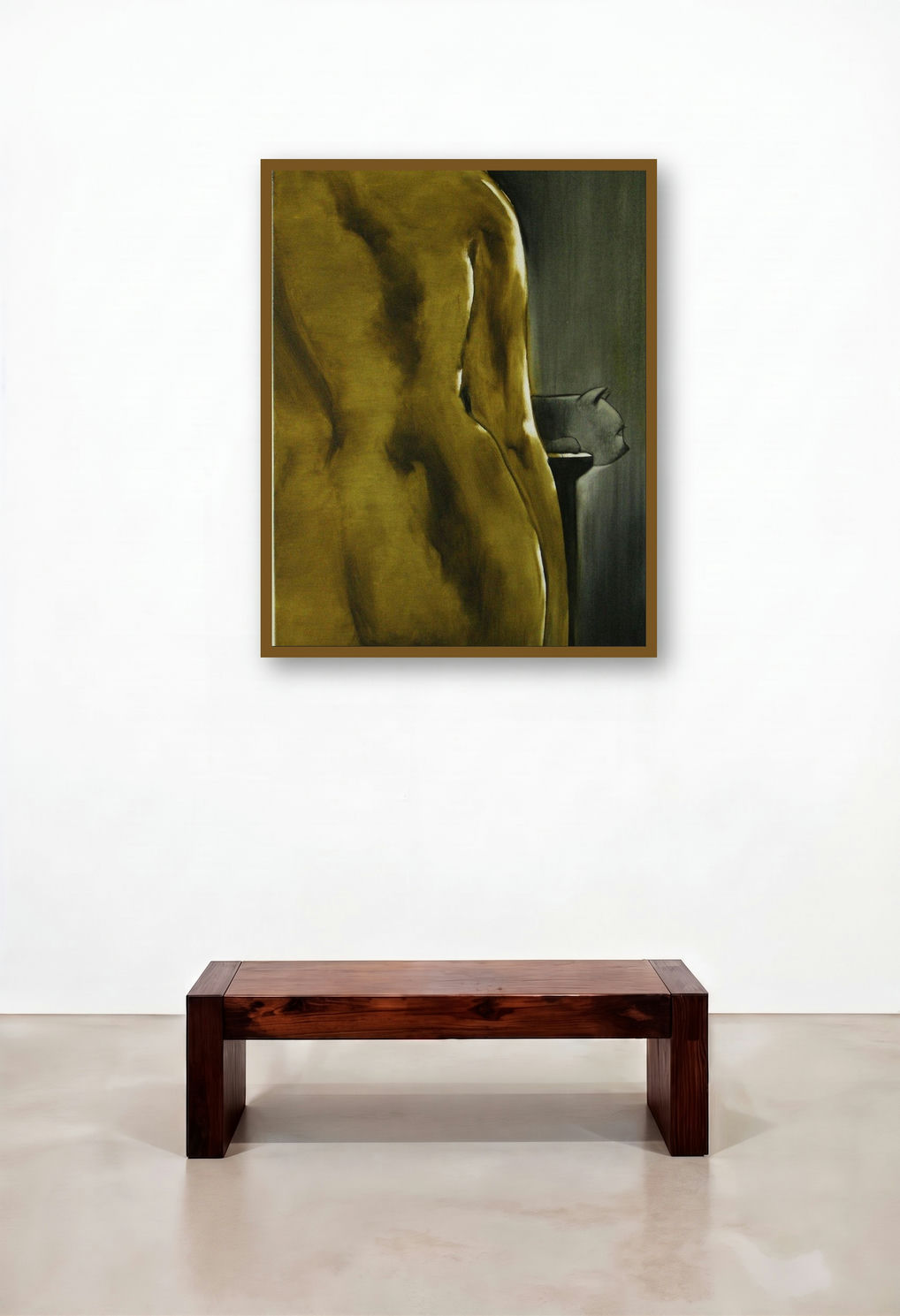 Untitle Ii by artist Surendra Jagtap displayed in a Elegant Foyer