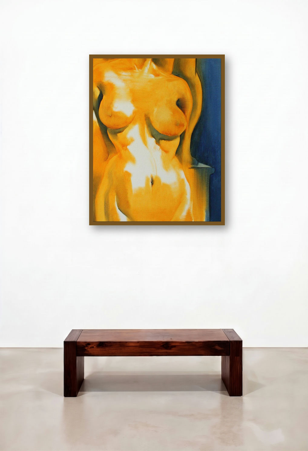 Untitle Vi by artist Surendra Jagtap displayed in a Modern Dining Room