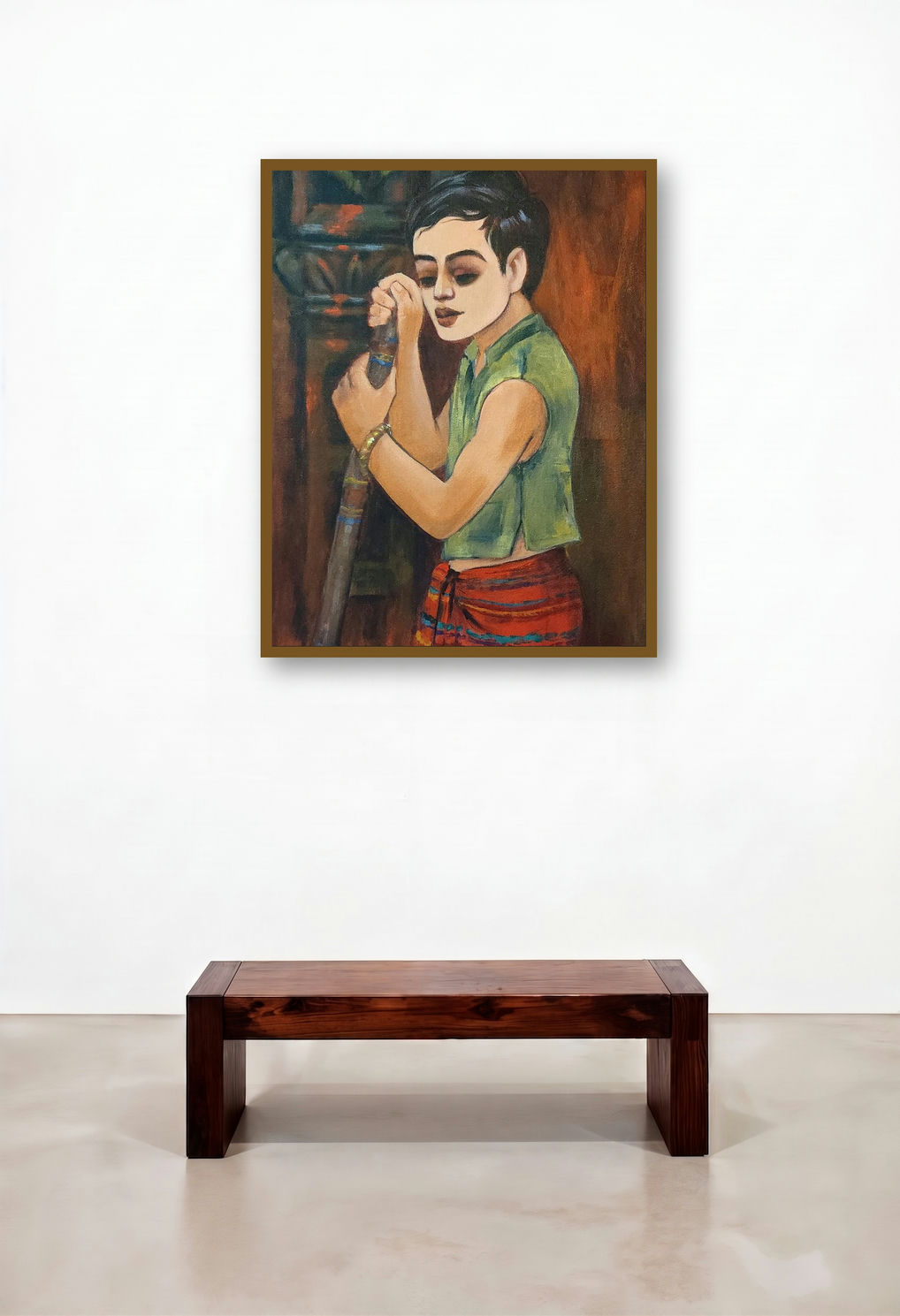 Untitled 02 (Kaleidoscope of Color) by artist Anil Mahajan displayed in a Art Deco Penthouse