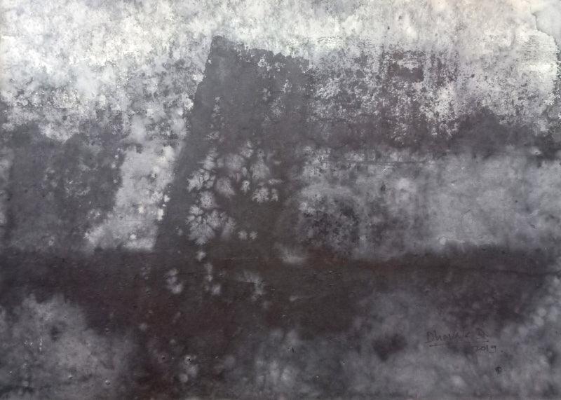 Abstract ink watercolor painting titled 'Untitled 07', 11x15 inches, by artist Dnyaneshwar Dhavale on Ink on Paper