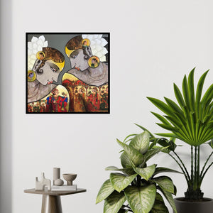 In-situ view of Sachin Kharat's 'Untitled 1' painting in a room