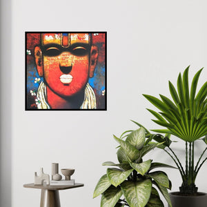 In-situ view of Sujata Achrekar's 'Untitled 1 (Divine Gaze)' painting in a room