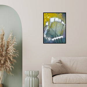 In-situ view of Vijayraaj Bodhankar's 'Untitled 1 (Abstract Composition)' painting in a room