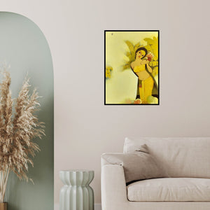 In-situ view of Renuka Fulsoundar's 'Untitled 1 (Beauty of India)' painting in a room