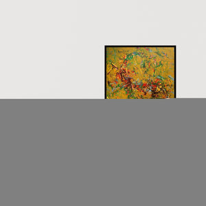 In-situ view of Aditi Chakravarty's 'Untitled 1 (Field of Dreams)' painting in a room
