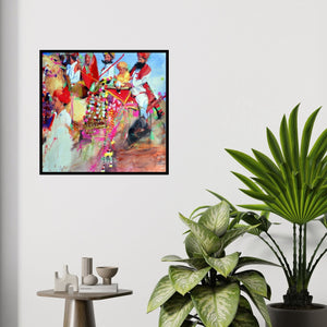 In-situ view of Dilip Dudhane's 'Untitled 1' painting in a room